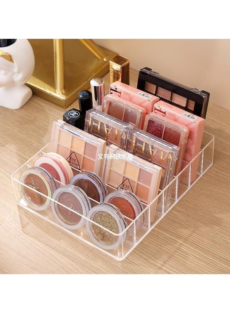 general Acrylic Cosmetic Storage Display Boxes, Makeup Organizer 7-Compartment Storage For Eyeshadow, Contour Kits, Blush For Dresser & Vanity - Image 1