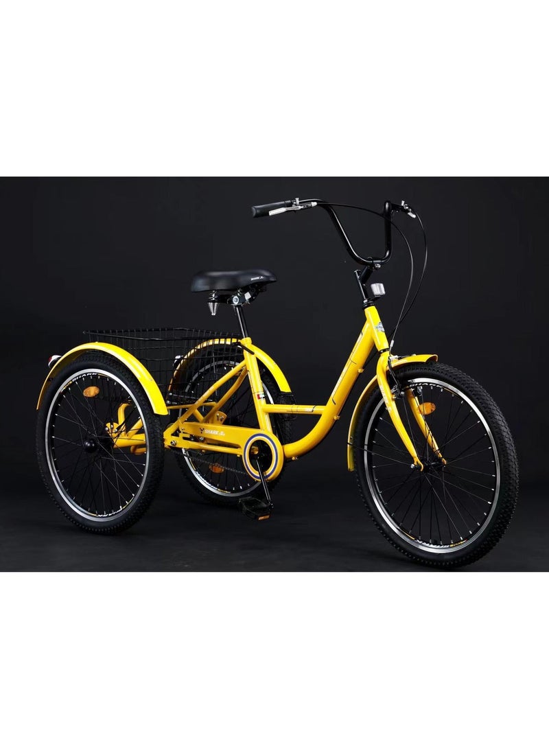 شارك 61 الإمارات العربية المتحدة 24 بوصة  ثلاثية العجلات بالغ دراجة مع خلفية سلة - Image 2