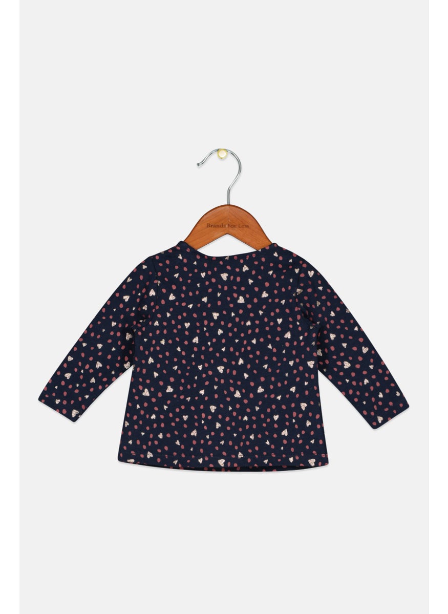 s.Oliver Toddlers Girl Allover Print Dress, Navy Combo  - Image 2