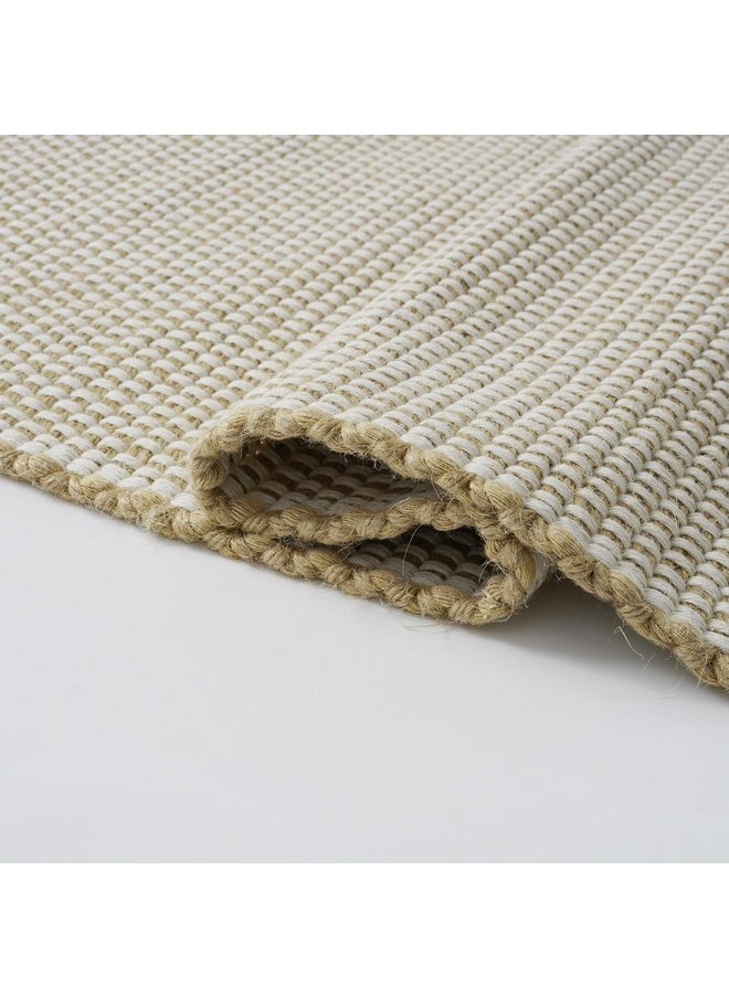 LIVEBOX - 3X5 Soft Front Door Rug Hand Woven Jute Cotton Natural Rug, Neutral Entryway Rug Indoor Area Rugs For Kitchen Bathroom Laundry Room Dining Room - Image 1