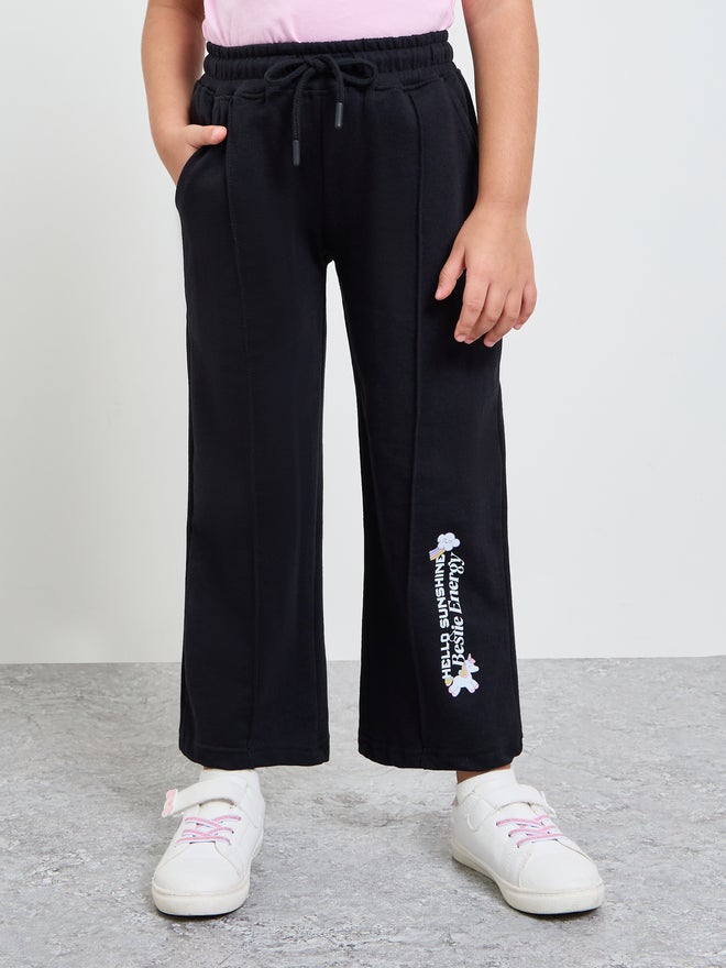 Styli Girls Straight Leg Joggers with Graphic Print - Image 2