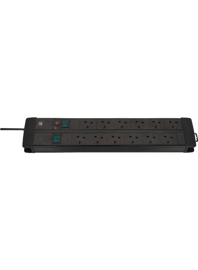 Brennenstuhl Premium Double Line 12-Way Extension Cord Black 3 m 1256003900  - Image 1