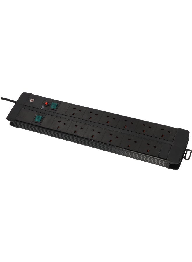 Brennenstuhl Premium Double Line 12-Way Extension Cord Black 3 m 1256003900  - Image 3