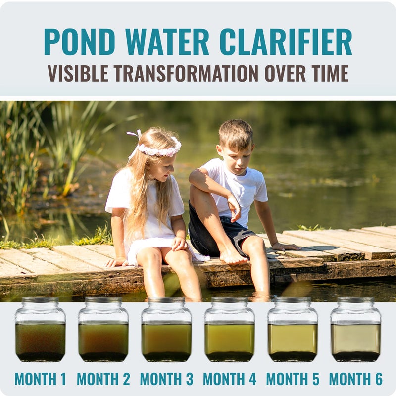 Cabin Obsession Pond Clear Water Treatment - 16 Pack for 8 Months of Pond Cleaner Supply - Pond Clarifier for Outdoor Ponds â€“ 100% Natural Pond Bacteria Packets - Made in The USA - Safe for Fish, Pets, and Swimming - Image 2