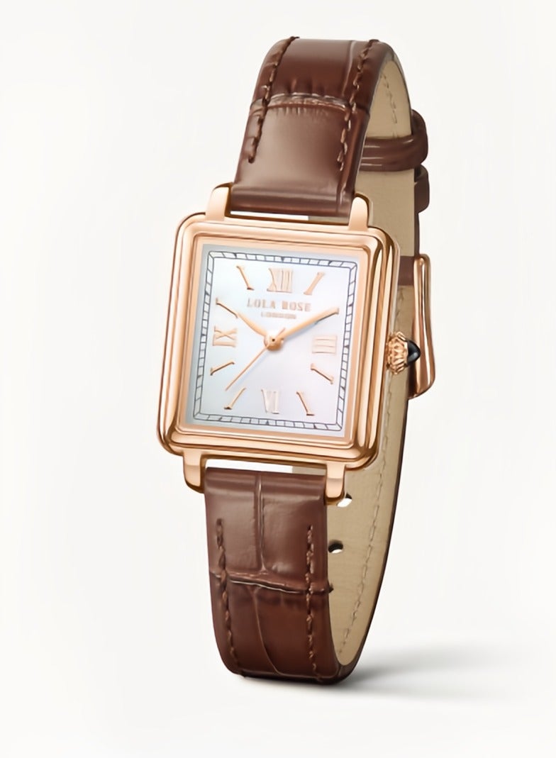 LOLA ROSE ​​Women's Lola Rose Brown Dial Watch - Classic Rose Collection Timepiece with Elegant Brown Dial, Sophisticated Jewelry Watch for Women, Perfect for Daily Wear and Special Occasions​​ - Image 1