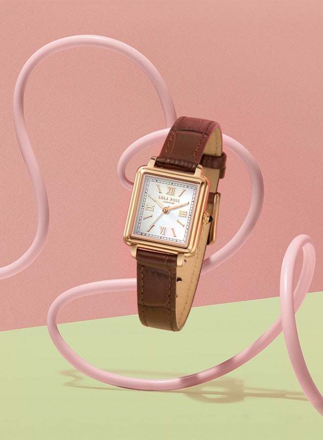 LOLA ROSE ​​Women's Lola Rose Brown Dial Watch - Classic Rose Collection Timepiece with Elegant Brown Dial, Sophisticated Jewelry Watch for Women, Perfect for Daily Wear and Special Occasions​​ - Image 2
