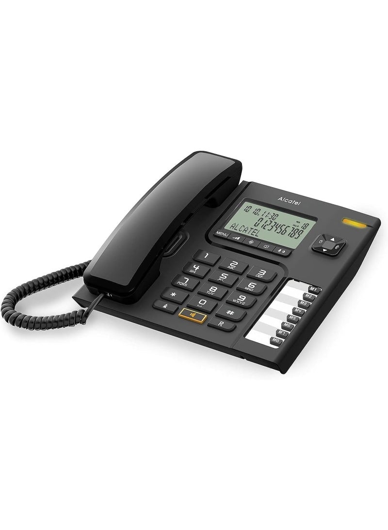 Alcatel T76 Corded Telephone with Speaker, Caller ID, Large LED Display, 58-Number Memory, Radial, and Volume Control