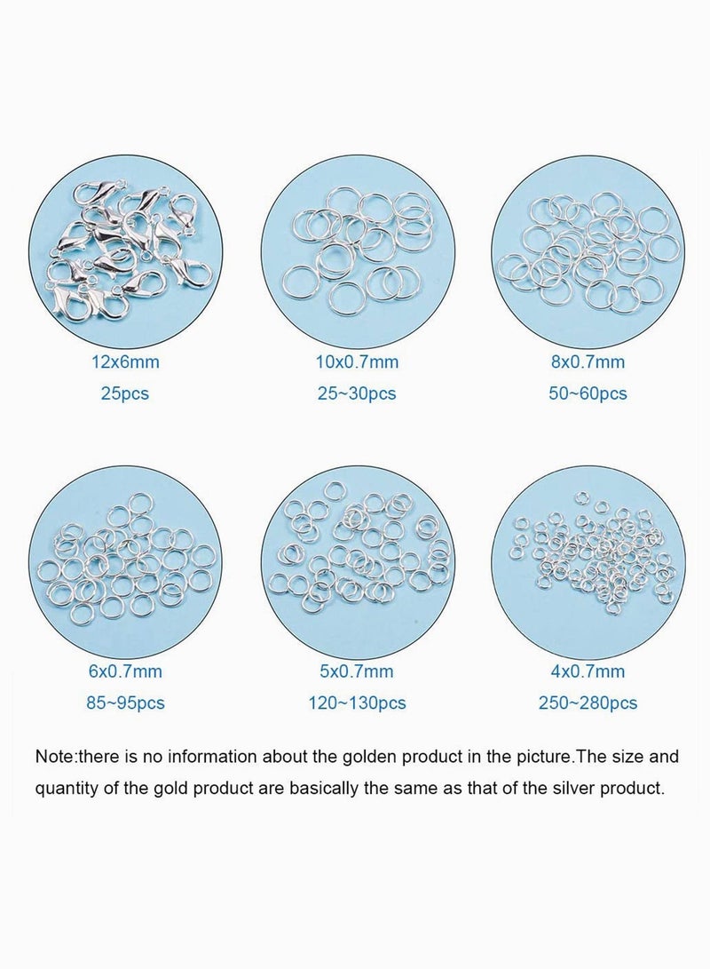 واي آند دي Jewellery Making Kit Iron Jewelry Findings With Open Jump Rings Lobster Claw Clasps Flat Nose Plier Beading Tweezer And Ring Assistant Tool  - Image 2