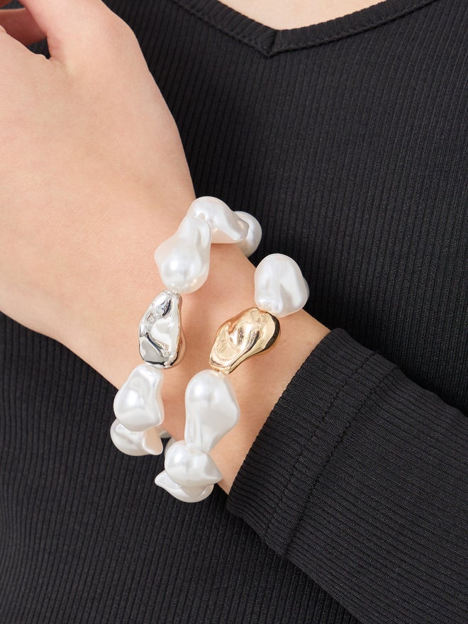 Styli Styli Set of 2 - Faux Pearl Beaded Bracelet  - Image 1