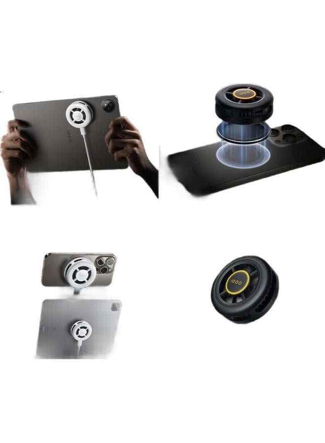 vivo فيفو إيكو كليب تبريد مغناطيسي خلفي ظل الجليد الأسود -7°C جهاز تبريد تفريغ الحرارة (لوحة مغناطيسية مشمولة) متوافق مع آبل، شاومي، هواوي، ون بلس، بلاك شارك، نوبيا - Image 1