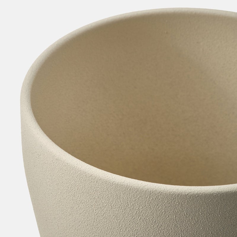 Baitique Earthenware Indoor Plant Pot, Light Beige, 12 cm - Image 2