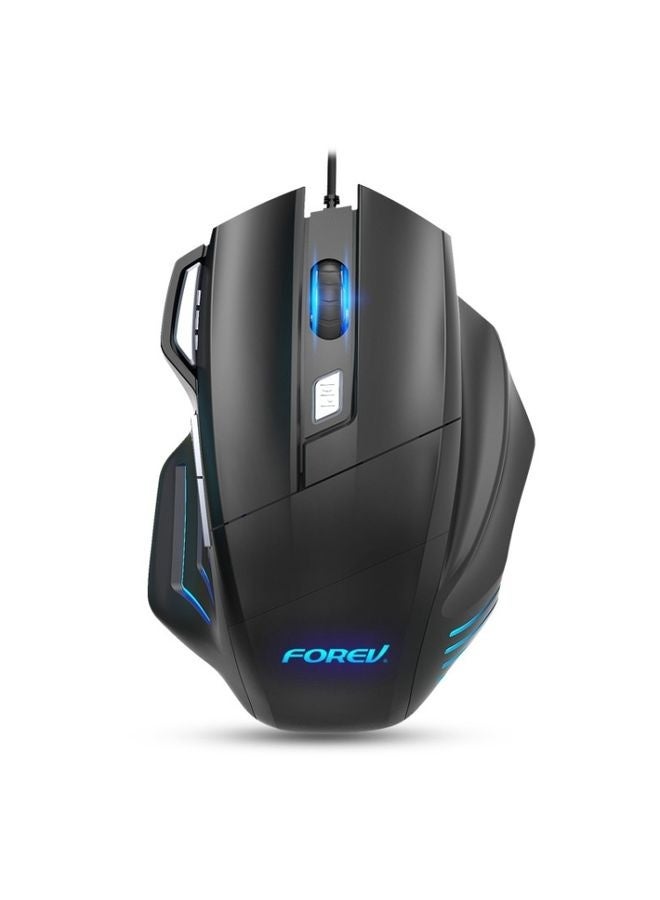 FOREV FV-X7 3200dpi Wired Mechanical Gaming RGB Lighted Mouse (Black) - Image 2