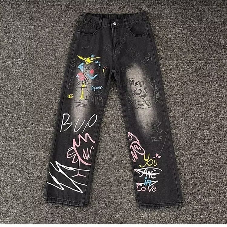 Unisex Casual Daily Denim Jeans - Image 1