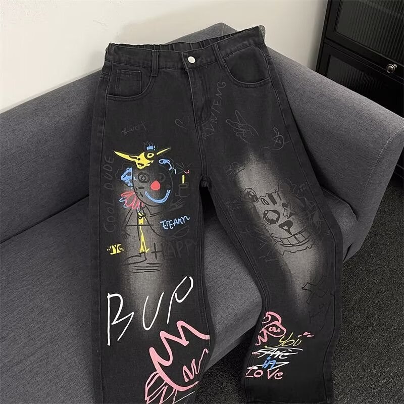 Unisex Casual Daily Denim Jeans - Image 2