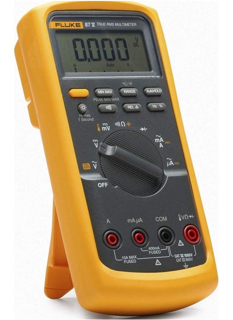 The Fluke 87V industrial digital multimeter provides the resolution and accuracy to efficiently troubleshoot motor drives, plant automation, power distribution, and electromechanical equipment.