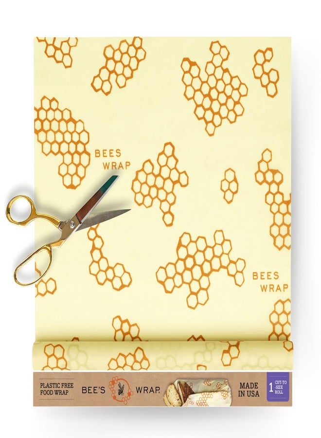 Bee's Wrap Beeswax Wraps for Food - Honeycomb Cut to Size 14x52" Wax Paper Roll - Made in USA Reusable Waxed Paper & Bowl Covers - Organic & Eco-Friendly Alternative to Aluminum Foil & Plastic Wrap - Image 1