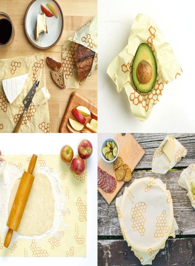 Bee's Wrap Beeswax Wraps for Food - Honeycomb Cut to Size 14x52" Wax Paper Roll - Made in USA Reusable Waxed Paper & Bowl Covers - Organic & Eco-Friendly Alternative to Aluminum Foil & Plastic Wrap - Image 3
