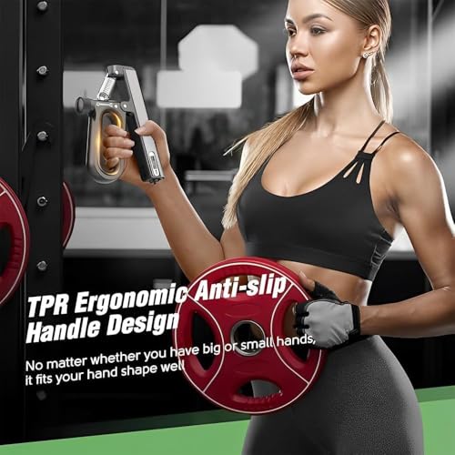 UDKI Blaze Grey Hand Grip Strengthener with Smart Timer & Counter, Adjustable Resistance 10-120kg, O-Shape Non-Slip Handle, Forearm, Wrist, & Arm Exerciser for Muscle Building & Injury Recovery - Image 5