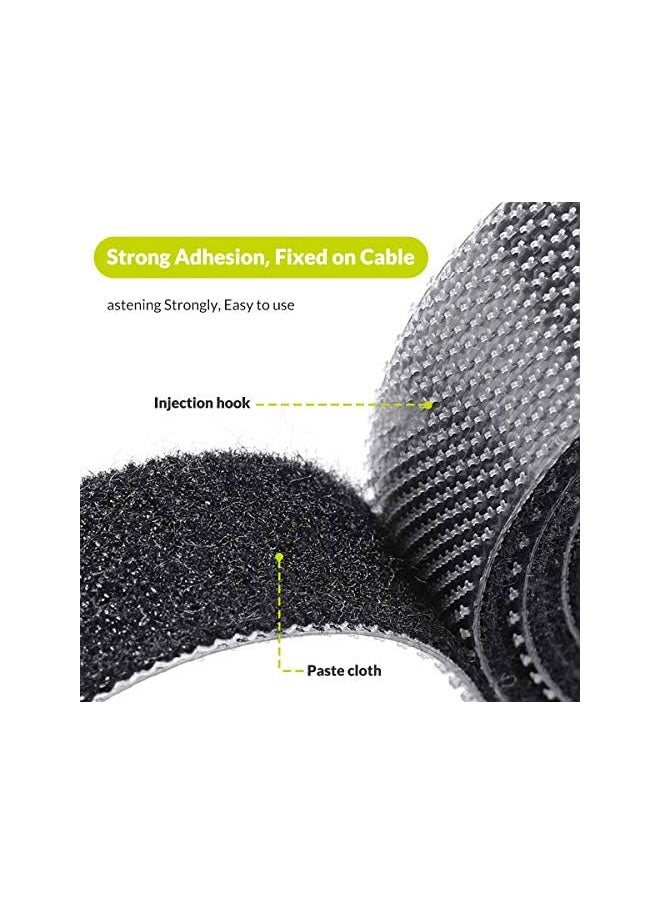 Orico - 5 Roll Reusable Cable Straps Cable Ties, Hook & Loop Nylon Fastening Tape Wire Organizer for Cords Cable Management(Total 5 meter) - Image 1