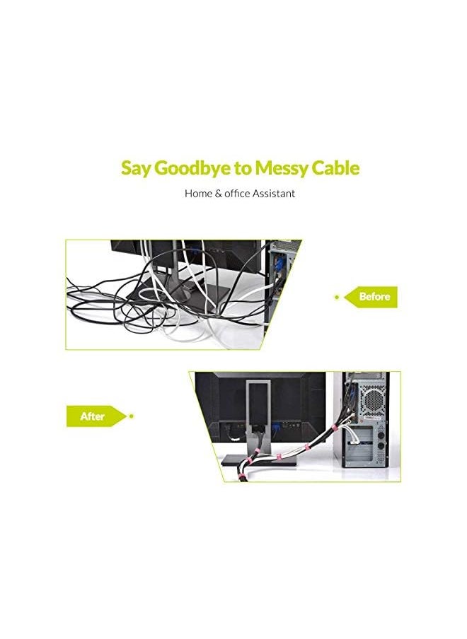Orico - 5 Roll Reusable Cable Straps Cable Ties, Hook & Loop Nylon Fastening Tape Wire Organizer for Cords Cable Management(Total 5 meter) - Image 1