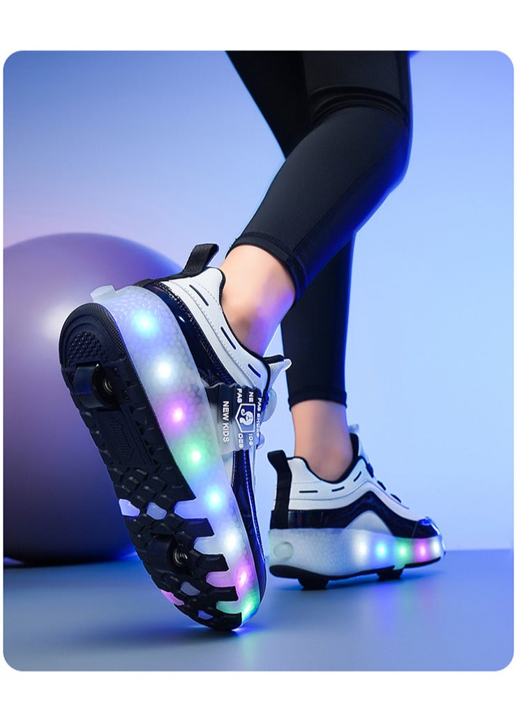 AUTOYSUR Roller Skates Shoes for Kids Girls, Boys Skates Shoes with Wheels LED Light Kids Inline Roller Skates Shoes Kids Sneakers Gifts  - Image 4