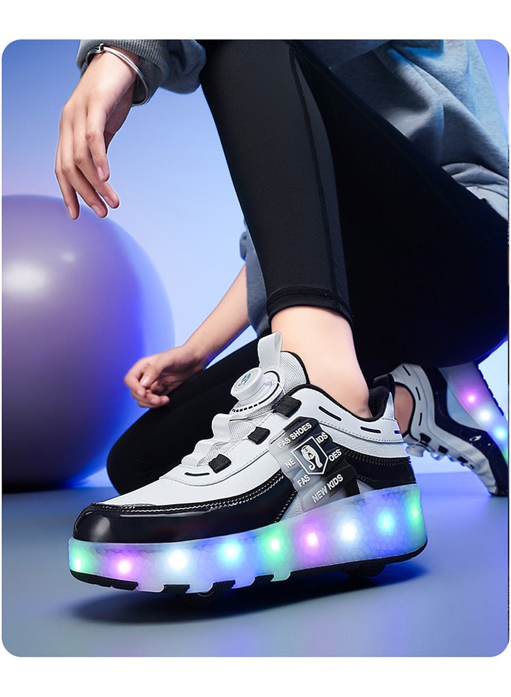 AUTOYSUR Roller Skates Shoes for Kids Girls, Boys Skates Shoes with Wheels LED Light Kids Inline Roller Skates Shoes Kids Sneakers Gifts  - Image 3