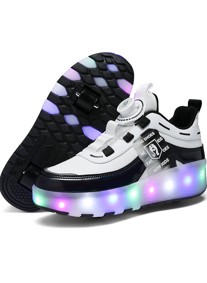 AUTOYSUR Roller Skates Shoes for Kids Girls, Boys Skates Shoes with Wheels LED Light Kids Inline Roller Skates Shoes Kids Sneakers Gifts  - Image 1