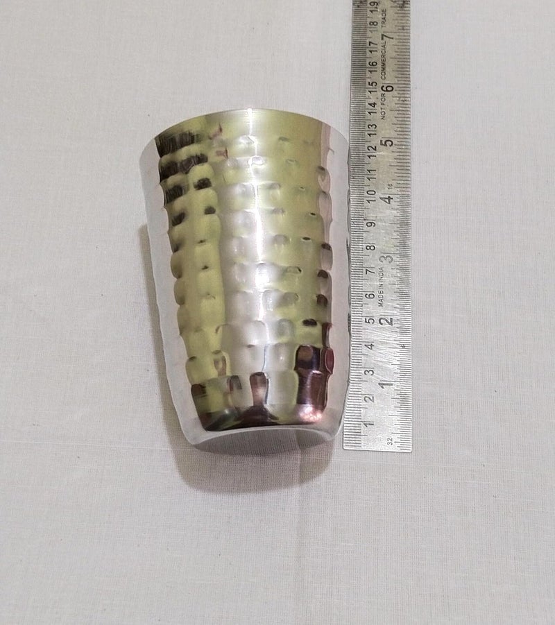 GS KITCHENWARE كوب شرب من الفولاذ المقاوم للصدأ بتصميم مطروق وبتشطيب ناعم مجموعة من 3 سعة 350 مل - Image 5