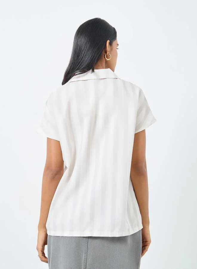 Take Two Take Two Checked Print Buttoned Shirt with Pocket