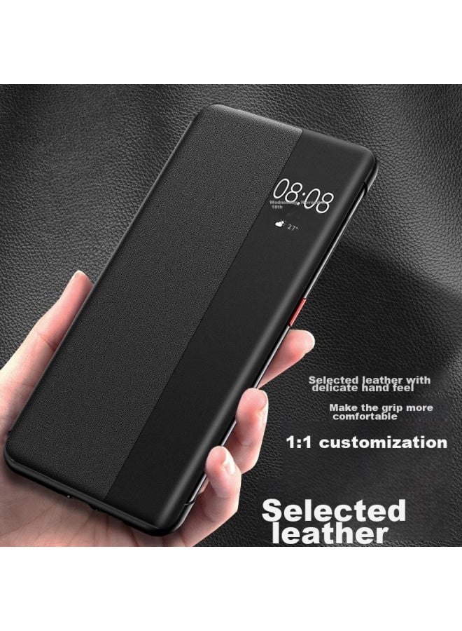 Freeson Full Protection Anti-drop Business Phone Case For Huawei P50 Pro, Smart Sleep/wake Function, Hands-free Answering, Black - Image 4