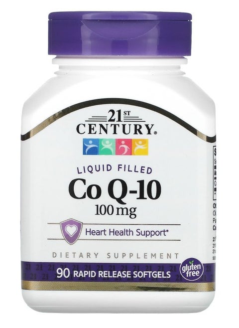 Liquid Filled CoQ-10 100 mg 90 Rapid Release Softgels