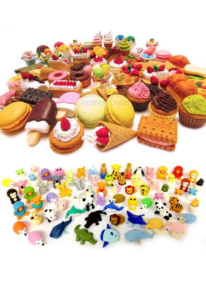 Iwako Erasers Animal & Dessert Assorted Collection - Pack Of 30 (15 Animals + 15 Desserts) - Image 1