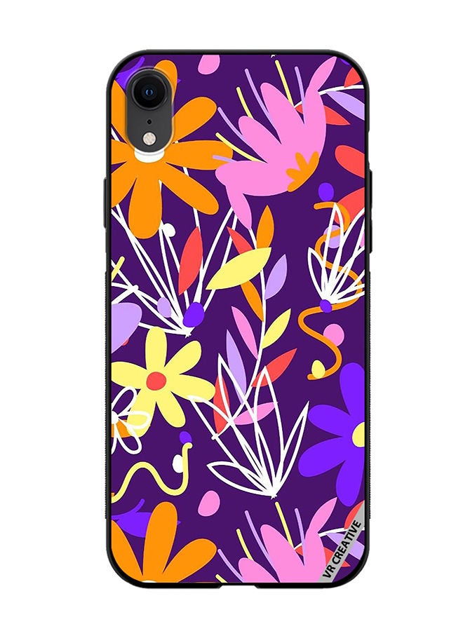 VR CREATIVE Protective Case Cover For Apple iPhone XR Organic Patterns Collection Design Multicolour - Image 1