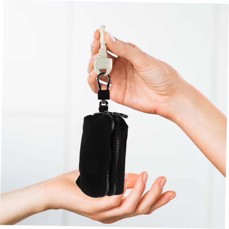 Unisex Zippered Key Case Wallet Pouch Compact Keychain Holder For Car Keys Cards Soft Material Daily Use Travel - Image 5