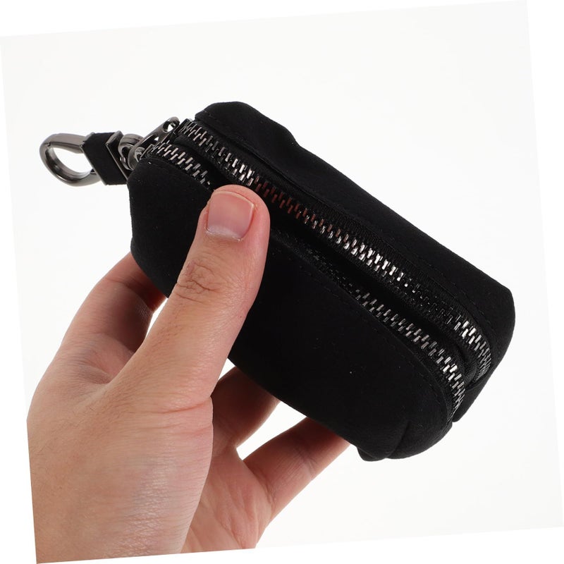 Unisex Zippered Key Case Wallet Pouch Compact Keychain Holder For Car Keys Cards Soft Material Daily Use Travel - Image 3