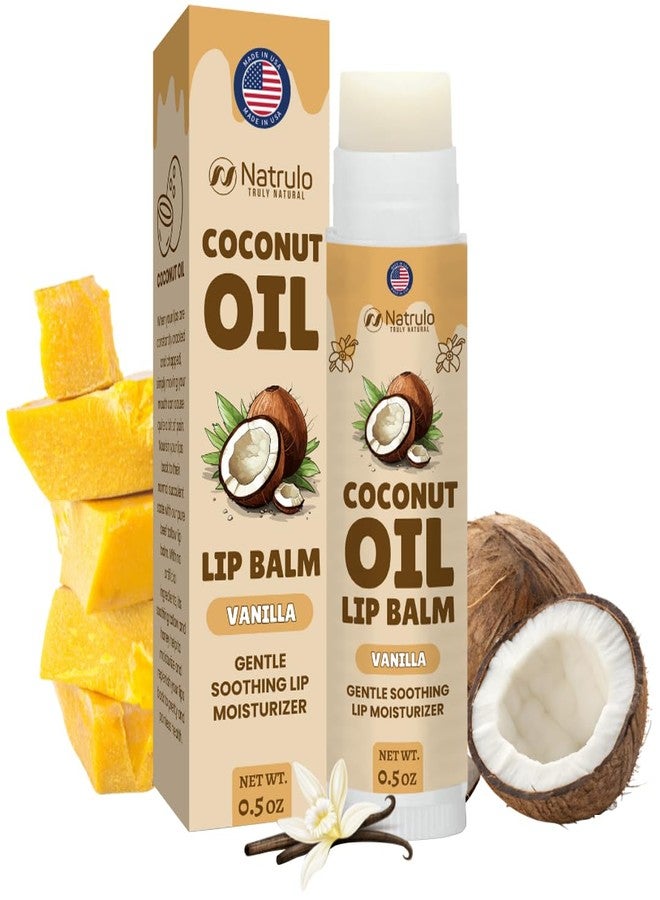 Natrulo Coconut Lip Balm – Hydrating Lip Balm for Dry Cracked Lips – Natural Chapstick with Coconut Oil & Beeswax – Lip Repair for Extremely Dry Lips – Moisturizing Lip Care for Men Women & Kids – Made in USA - Image 1