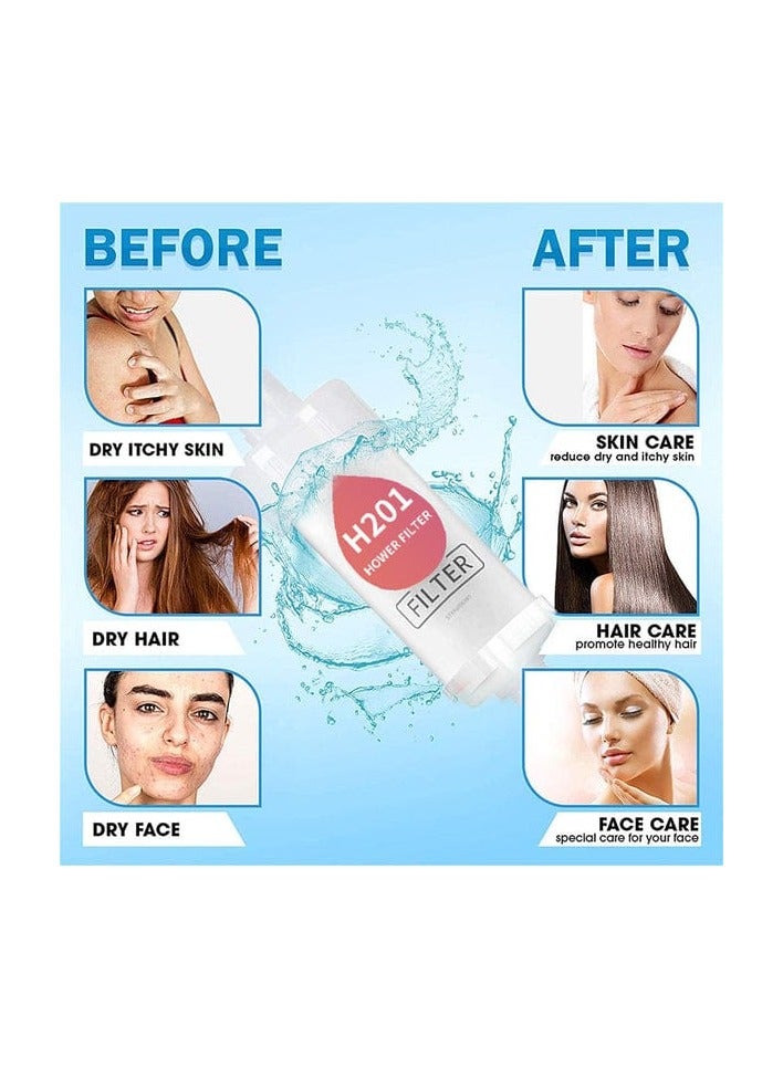 H201 Vitamin C Shower CHERRY BLOSSOMS Filter for hair fall - Water Purifying Shower Head for Healthy Skin & Hair - Image 3