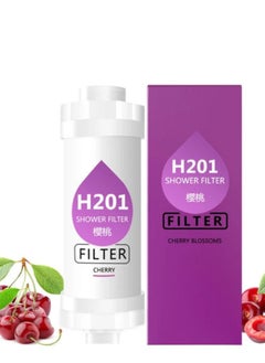 H201 Vitamin C Shower Filter for hair fall - Water Purifying Shower Head for Healthy Skin & Hair - Vitamin C Infuser, Hard Water Softener, Beaded Filter for Bacteria Removal - Bathroom Accessories for Hair Loss Prevention & Hydration  - Image 1