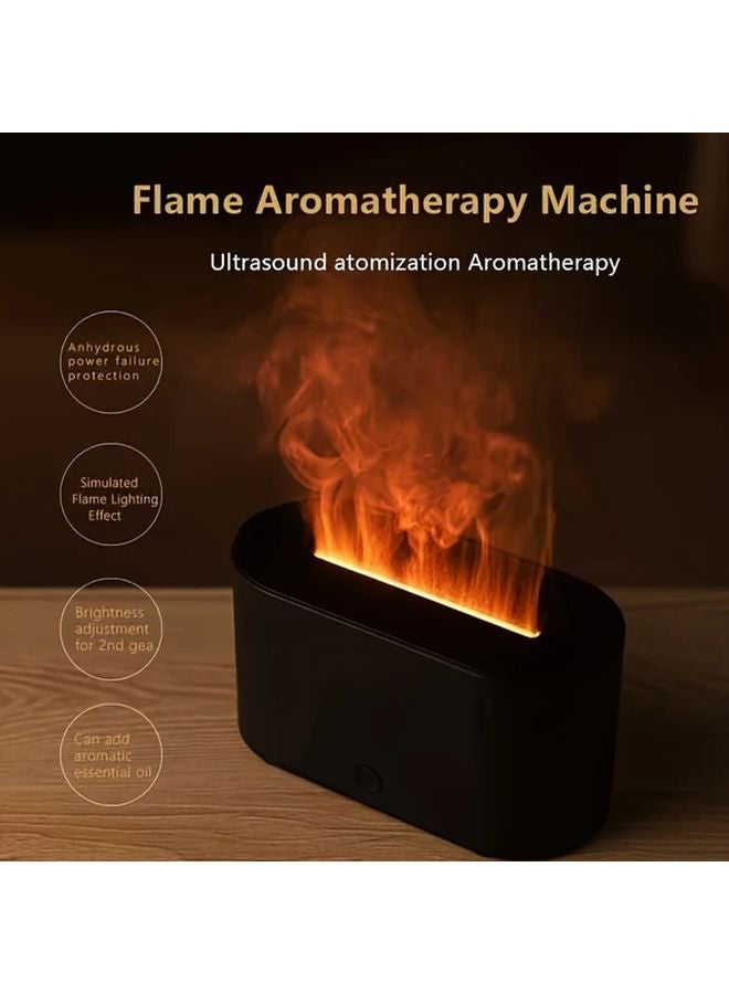 White USB Flame Effect Machine Humidifier Ultra Quiet Auto Shut Off Night Light - Image 2