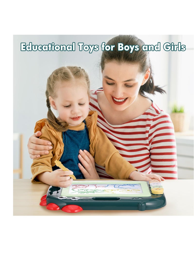 SYOSI Magnetic Drawing Board, Lovely Cartoon Kids Drawing Board, Erasable Doodle Education Learning Kid Toys, Magnetic Drawing Board Doodle Pad, Educational Learning Travel Toys, for 1 2 3 Year Old Kids - Image 4