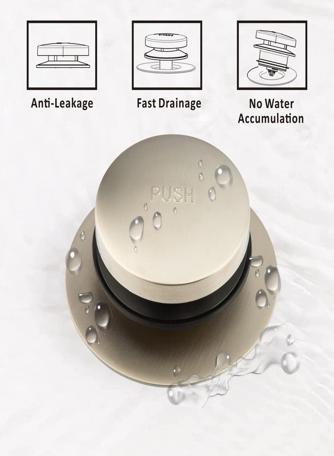 Artiwell Universal Tip Toe Bath Drain Stopper and Cover, Bathtub Drain Stopper, Replaces Lift and Turn, Tip-Toe and Trip Lever drains for Tub, EZ Installation and Clearing (Brushed Nickel) - Image 4
