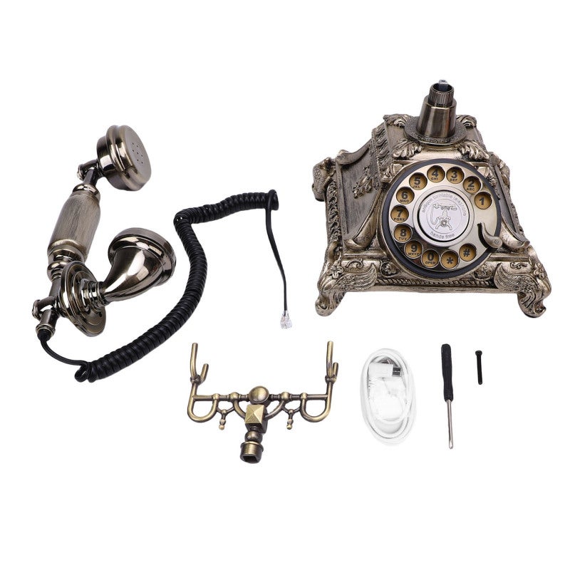 Audio Guest Book Phone 32G Capacity Vintage Antique Brass Color - Personalized Recording Voice Messages Retro Audio Telephone for Wedding Party - Image 1