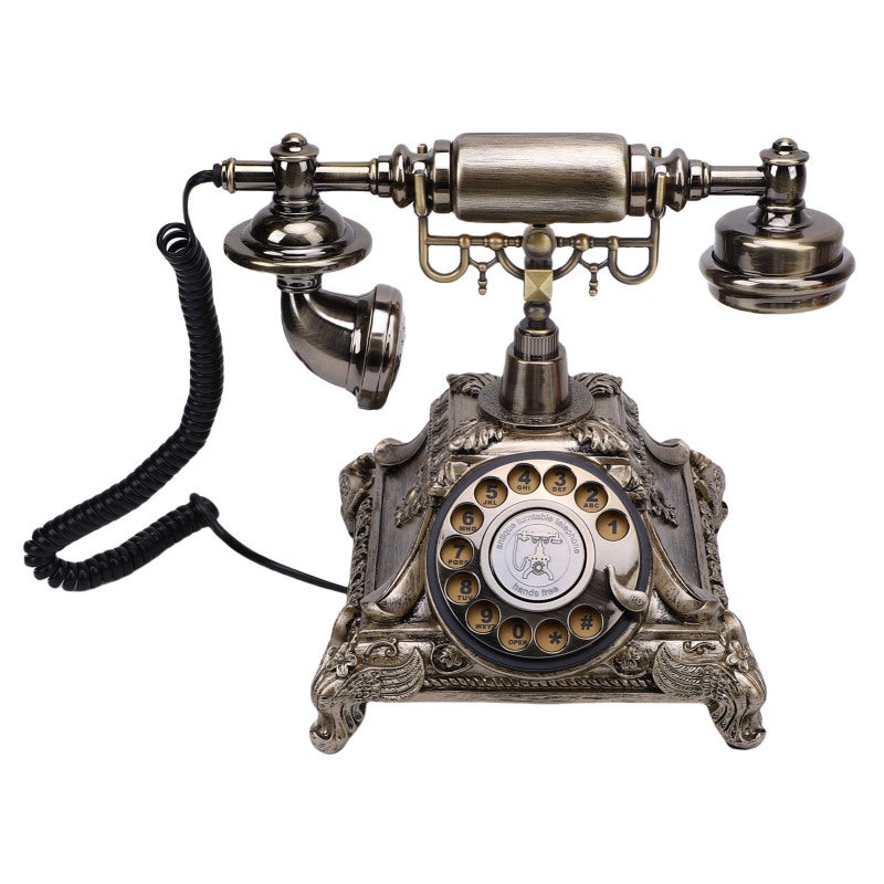 Audio Guest Book Phone 32G Capacity Vintage Antique Brass Color - Personalized Recording Voice Messages Retro Audio Telephone for Wedding Party - Image 2