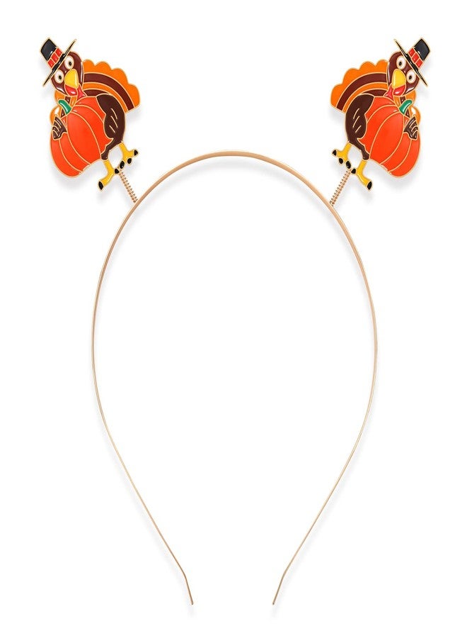 boderier Thanksgiving Turkey Headband Head Bopper for Women Girls Thanksgiving Costume Party Hairband Headdress Autumn Fall Hair Accessories - Image 1