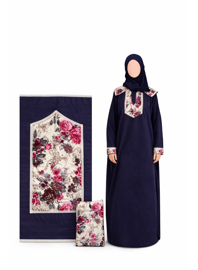 Prayer mat and prayer shawl set for women