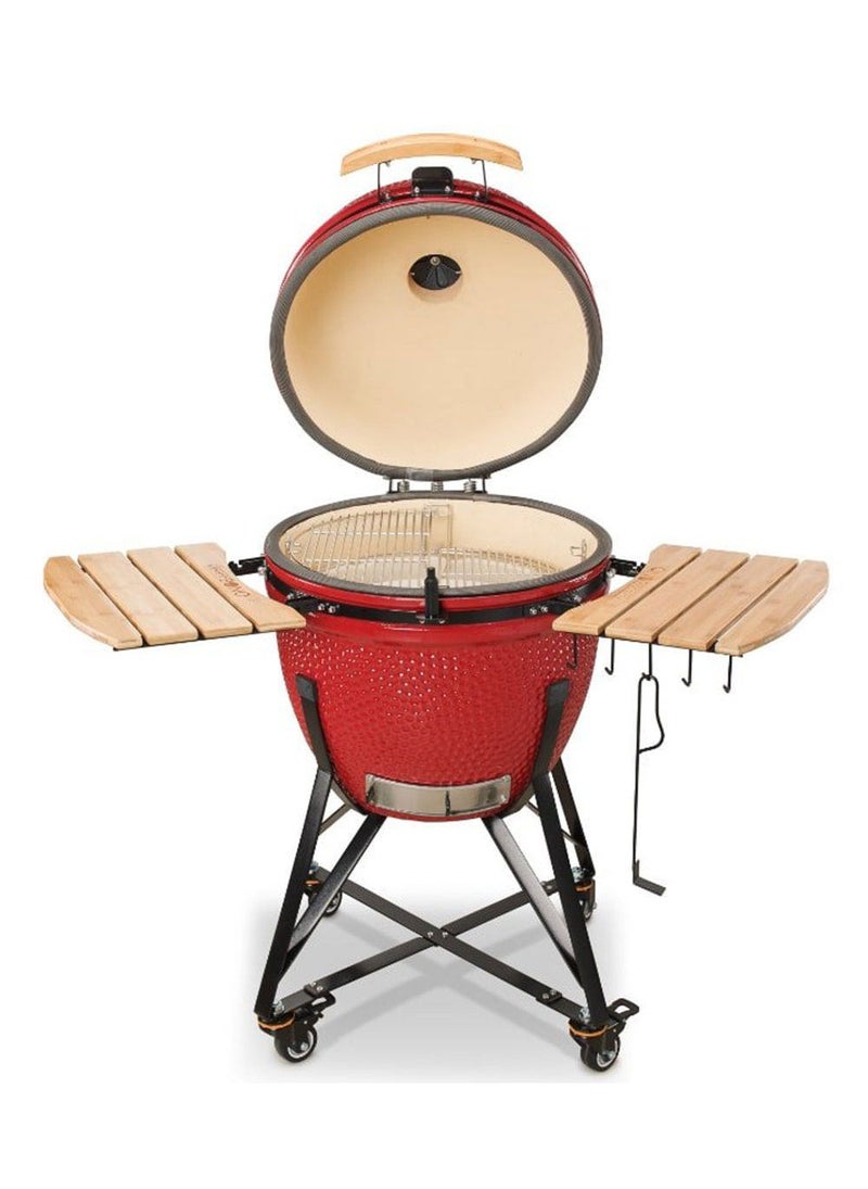 Kamado BONO Grande 23" Red – Large Premium Ceramic Charcoal Grill & Smoker for Outdoor BBQ, Garden & Patio | High-Capacity Kamado Grill Oven Smoker | Durable, Stylish & Perfect for Family Gatherings & Parties - Image 3