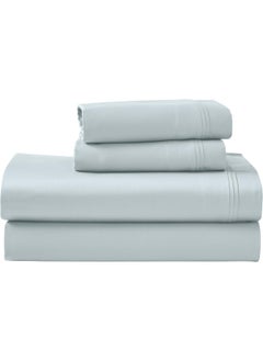 SUPERIOR Egyptian Cotton 1000 Thread Count Extra Deep Pocket Sheet Set, Includes 1 Fully Elasticized Fitted Sheet, 1 Flat Sheet, 2 Pillowcases, Bedding Essentials Decor, California King, Baby Blue