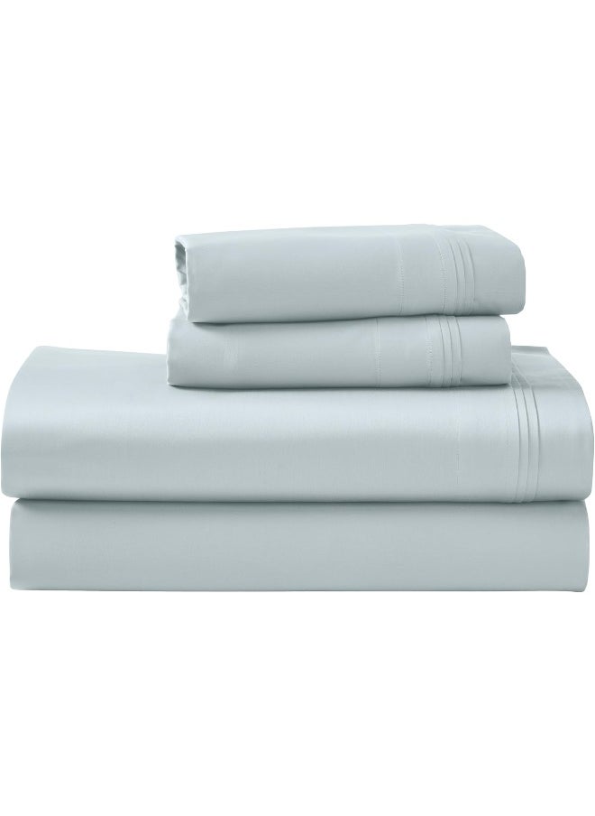 Superior - SUPERIOR Egyptian Cotton 1000 Thread Count Extra Deep Pocket Sheet Set, Includes 1 Fully Elasticized Fitted Sheet, 1 Flat Sheet, 2 Pillowcases, Bedding Essentials Decor, California King, Baby Blue - Image 1