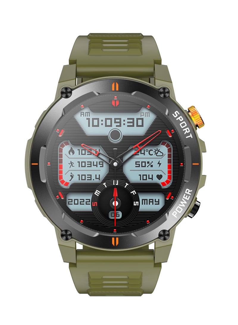 Smart Watch, Always On Display Bluetooth Call Waterproof Fitness Watch Compatible with Android iOS Green - Image 2