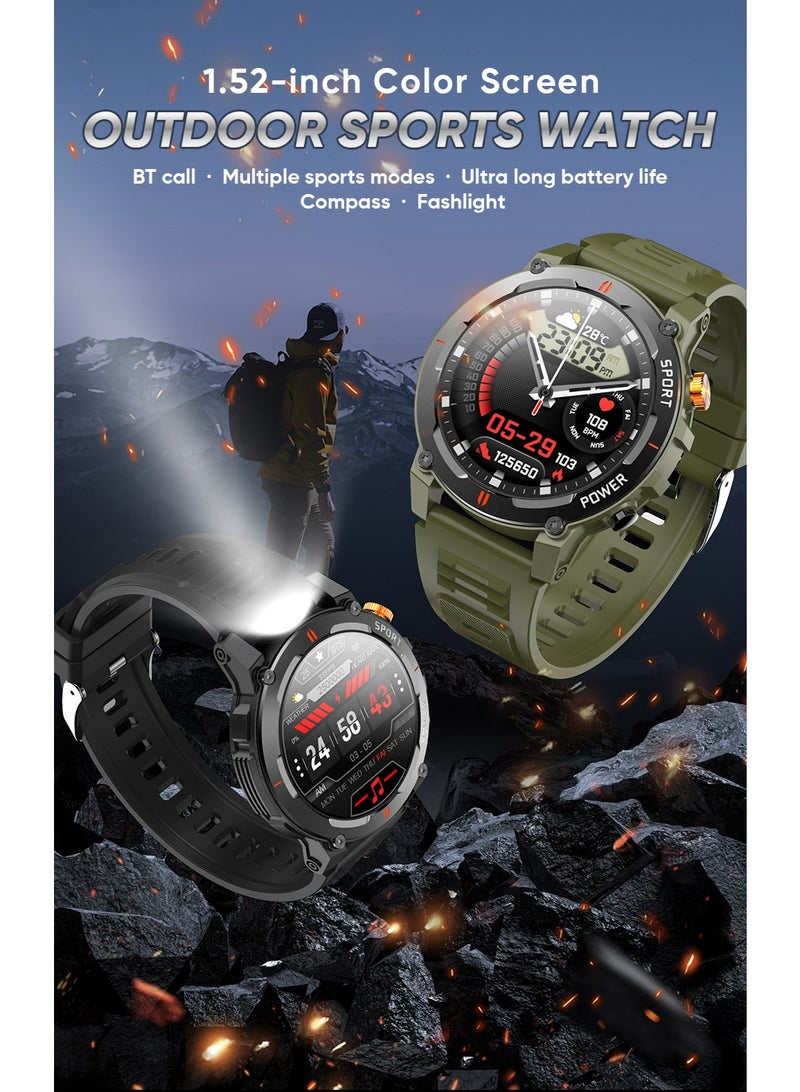 Smart Watch, Always On Display Bluetooth Call Waterproof Fitness Watch Compatible with Android iOS Green - Image 5